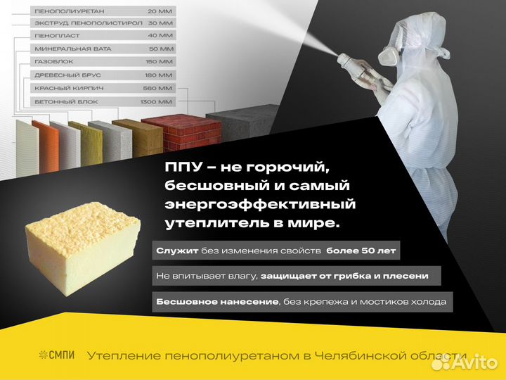 Утепление пенополиуретаном (пеной), ППУ