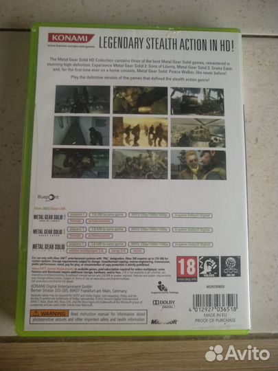 Metal gear solid 1 2 3 xbox 360 диск