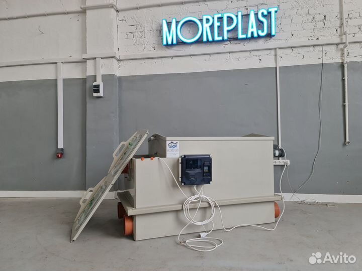 Барабанный фильтр для узв и пруда 100куб (l4a5)