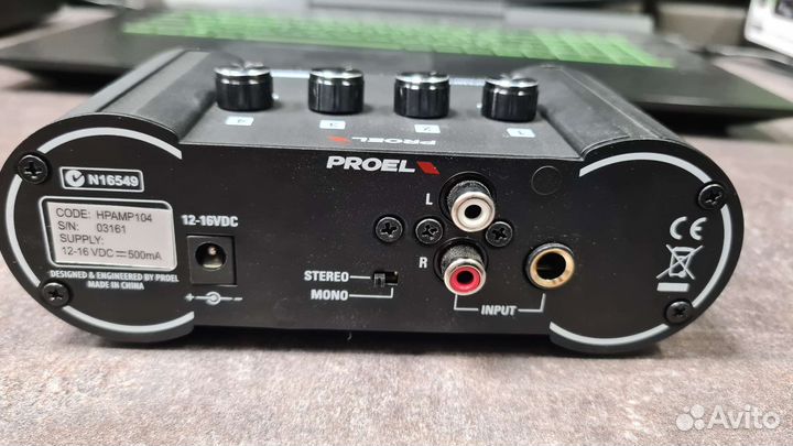 Усилитель для наушников proel hpamp104