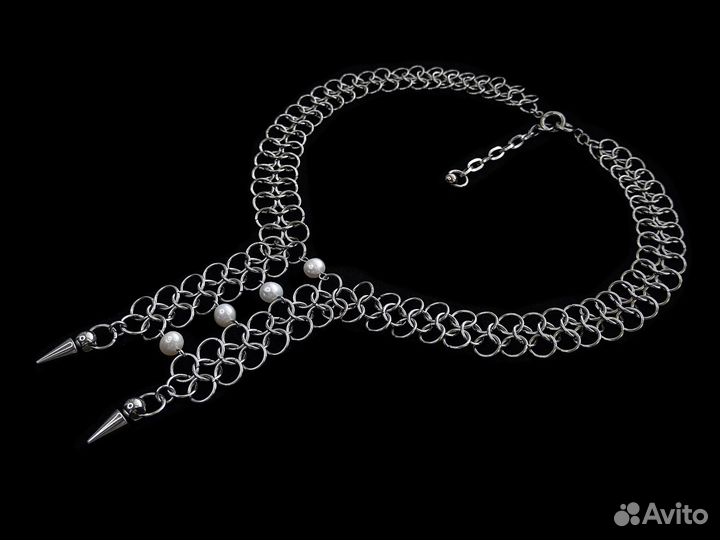 Колье кольчуга из стали Vikings aesthetic