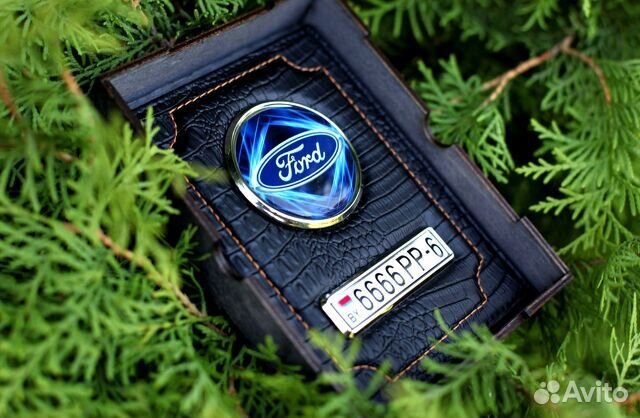 Обложка для автодокументов с лого и номером