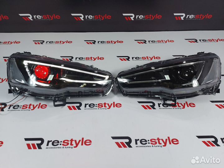 Фары Mitsubishi Lancer / Galant 06-16г Темные