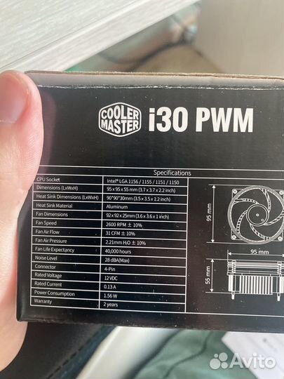 Кулер процеccорный coolmaster i30 pwm