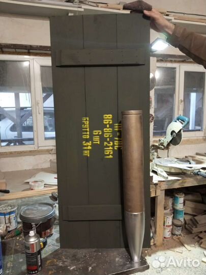 Ящик подарочный для патронов. Патроны деревянные