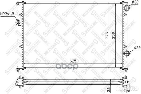 1025009SX радиатор системы охлаждения VW passa