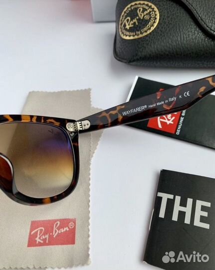 Очки ray ban wayfarer коричневые