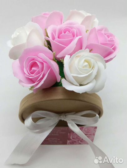 Розы из мыла