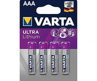 Батарейка литиевая Varta LR03 (AAA) Professional L