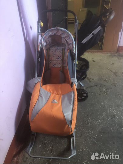 Детские санки с колесами