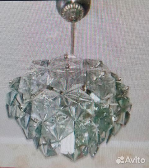 Хрустальная люстра СССР винтажная