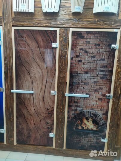 Стеклянная дверь в сауну и баню