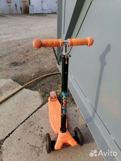 Самокат детский трехколесный светящиеся колеса