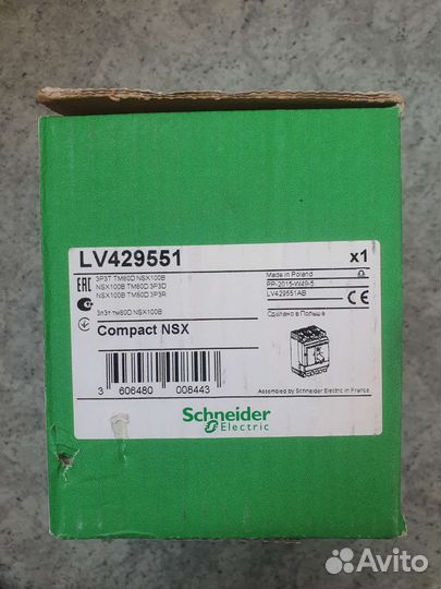 Schneider compact nsx 400А lv432676