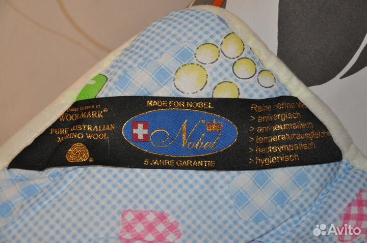 Новое детское одеяло Nobel 100х150 шерсть мериноса