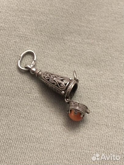 Серебряная ладанка мощевик подвеска 925 проба