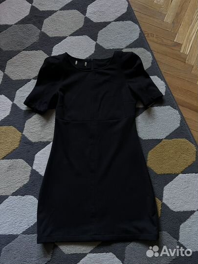 Платье мини черное pull and bear