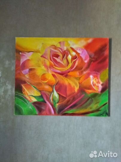 Картина маслом на холсте цветы