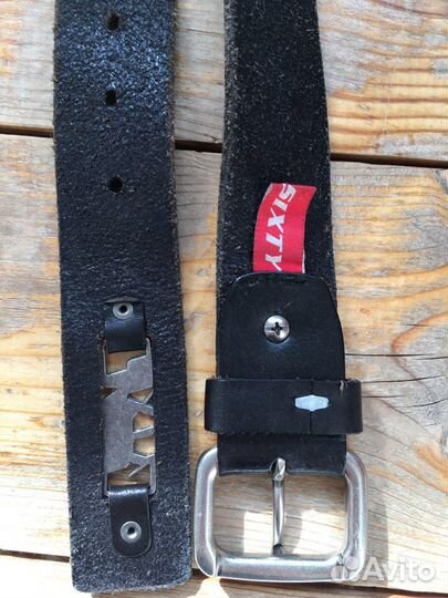 Ремень кожаный чёрный