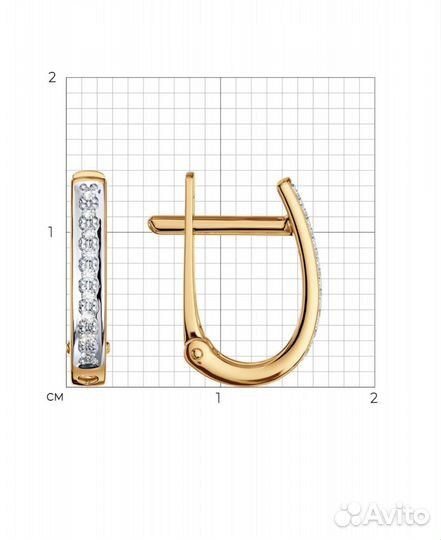 Золотые серьги с бриллиантами Sokolov