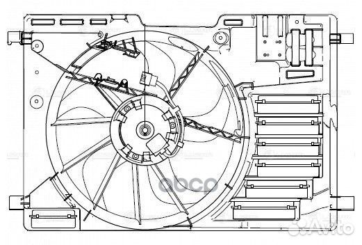 Вентилятор радиатора Ford Kuga II (13) 1.5T/1