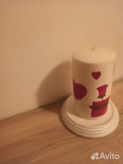 Свеча с сердечками