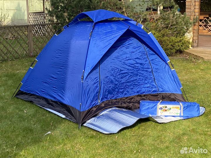 Палатка быстросборная на 4 человека, водостойкая