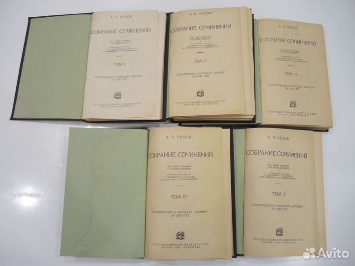 10 книг Чехов собрание сочинений 1929 ранний СССР