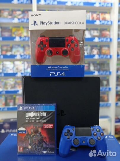 Sony PlayStation 4 slim Wolfenstein 2 Dualshock