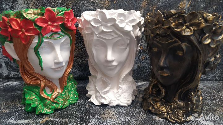 Шкатулки,свечи,вазы, подставки из гипса