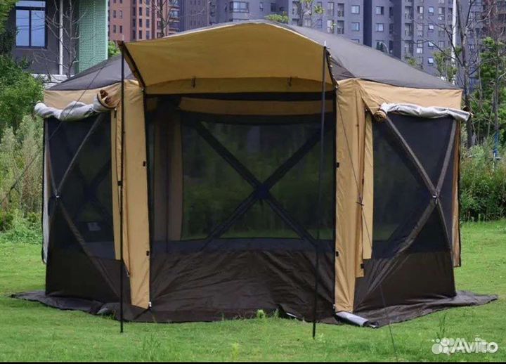 Шатёр туристический с двумя входами новый