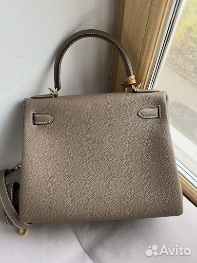 Сумка hermes kelly etoupe 28