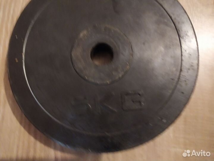 Гантели разборные 20 кг в кейсе бу +гриф кривой