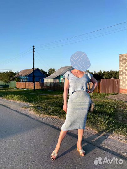 Вязаный костюм летний