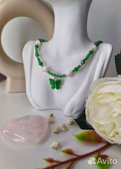 Колье чокер из натуральных камней