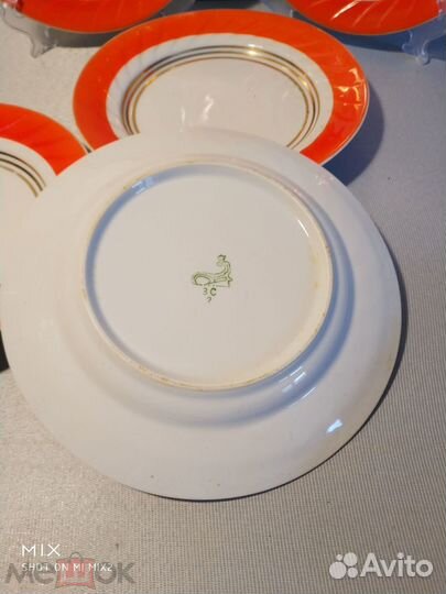 Тарелки Богдановичи/ Блюдца кофейные Дулево с лого