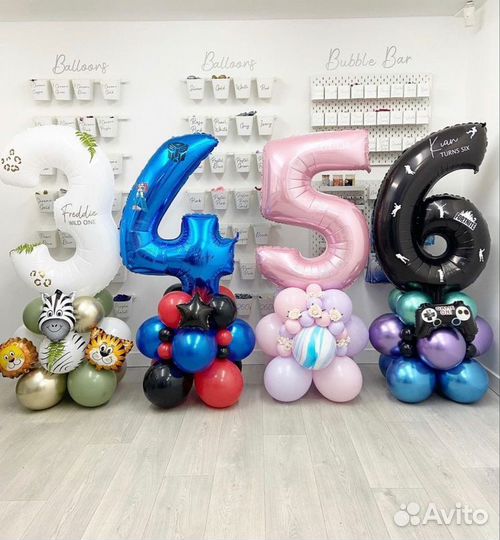 Воздушный шары цифра
