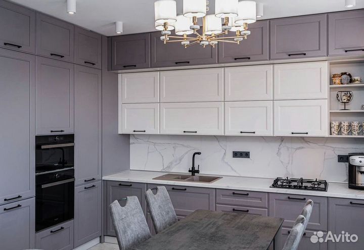 Кухонный гарнитур угловой в потолок на заказ