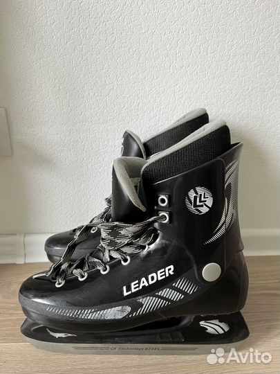 Коньки leader хоккейные/фигурные размер 42