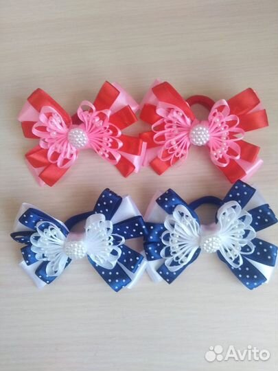 Бантики, заколки, резиночки ручной работы