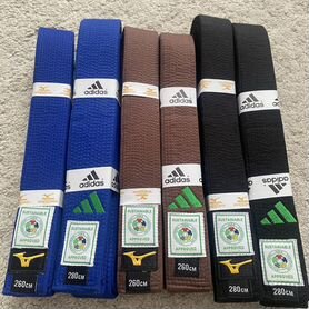 Пояс для дзюдо mizuno, adidas ijf лайбл green