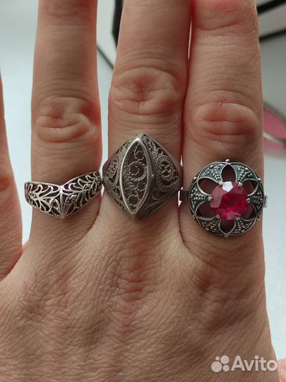 Серебряные серьги,кольца,925,875