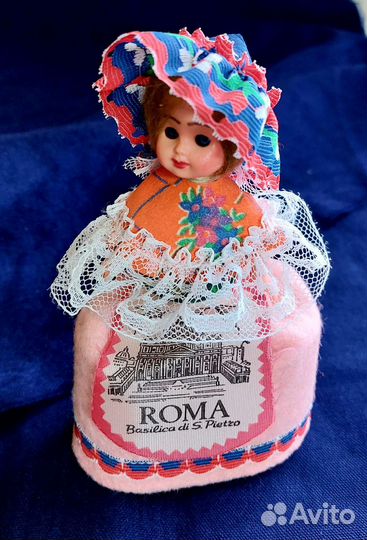 Винтажная коллекционная кукла 13см, Италия