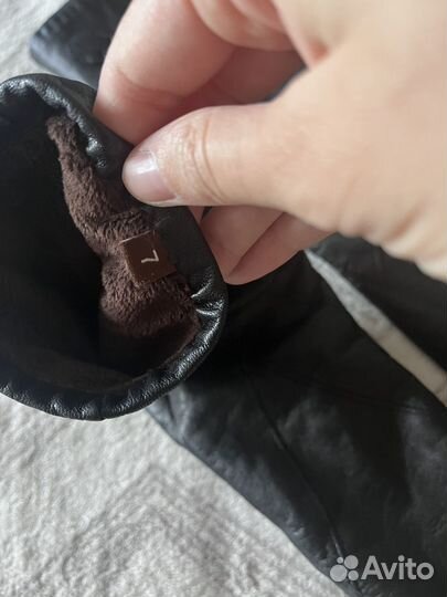 Перчатки женские кожаные размер 7
