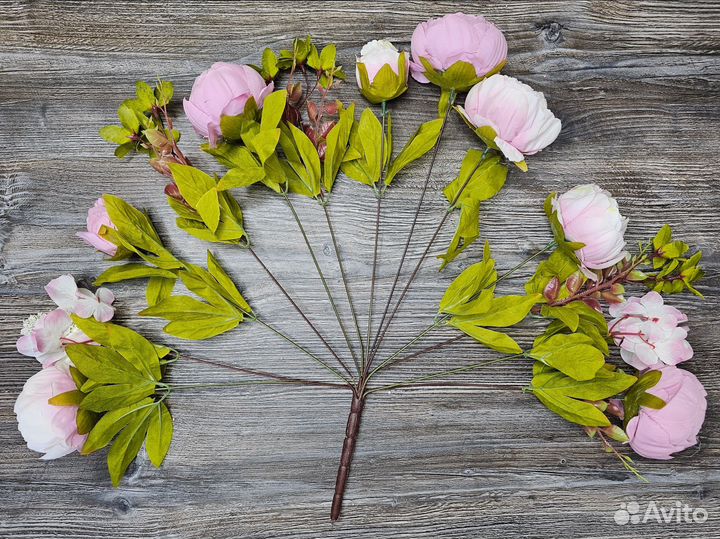 Исскуственные цветы пионы для декора