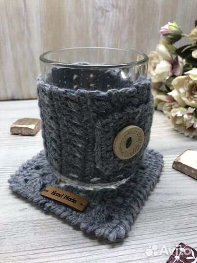 Свитер для кружки с подставкой Чехол для чашки