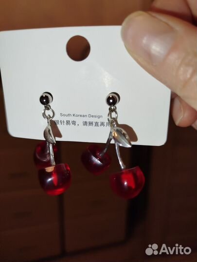 Серьги вишенки черешенки