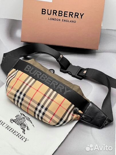 Барсетка Burberry — натуральная кожа, люкс