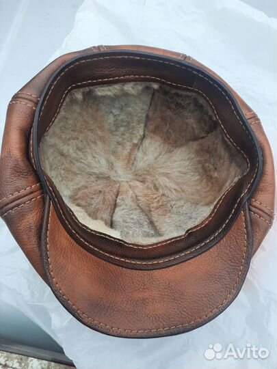 Кепка зимняя из натуральной кожи