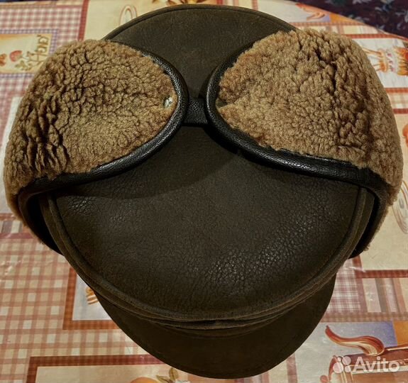 Кепи замшевая с мехом